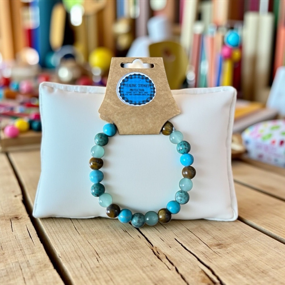Boho Healing stones Protection Beaded Bracelet